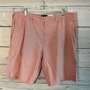 Banana Republic Men Vertical Striped Red/White Emerson Chino Short Size 38